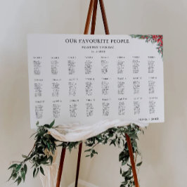 Weihnachtssitzplan Poster