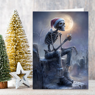 Weihnachtsskelett Feiertagskarte