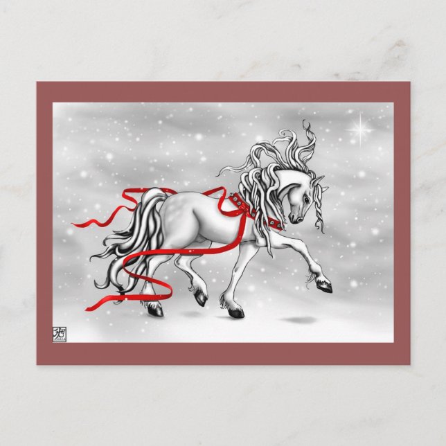 Weihnachtssnowbells Design Feiertagspostkarte (Vorderseite)