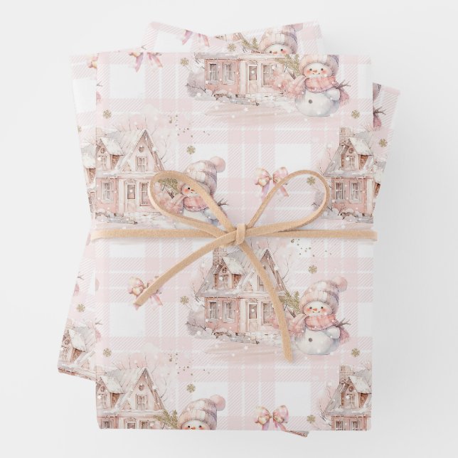 Weihnachtssnowgirl Geschenkpapier Set (Beispiel)