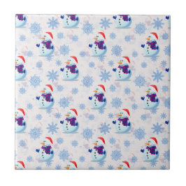 Weihnachtssnowman Surface Pattern Fliese