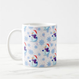 Weihnachtssnowman Surface Pattern Kaffeetasse