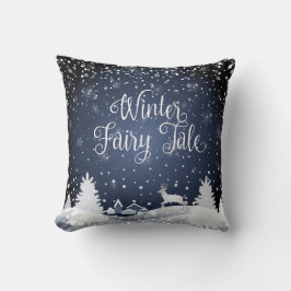 Weihnachtssnowy-Märchen-Fantasie-Waldwinter Kissen