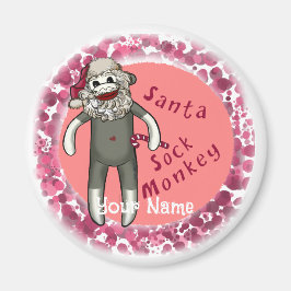 Weihnachtssocke Monkey Santa Magnet