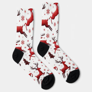 Weihnachtssocken aus der Roten Rentiere Socken