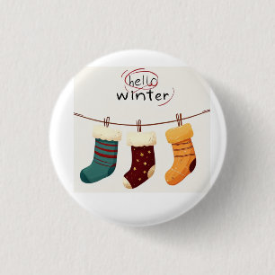 Weihnachtssocken Button