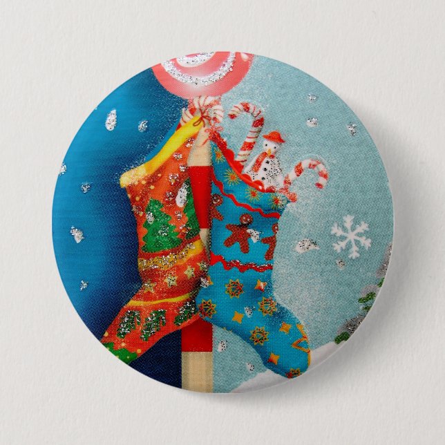 Weihnachtssocken Button (Vorderseite)