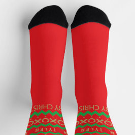 Weihnachtssocken Chevron-Design Socken