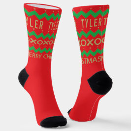 Weihnachtssocken Chevron-Design Socken