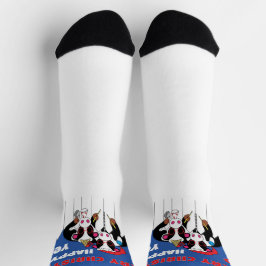 Weihnachtssocken Frohes MOO Jahr! Socken