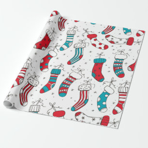 Weihnachtssocken Geschenkpapier