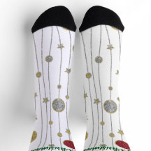 Weihnachtssocken Glittergirlande