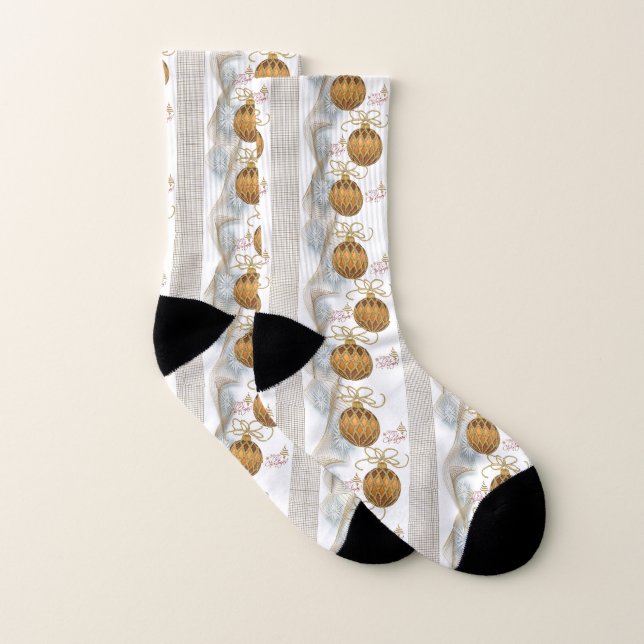 Weihnachtssocken, Gold Balls Socken (Paar)