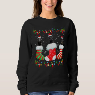 Weihnachtssocken Lights Santa Black Lab Labrador D Sweatshirt