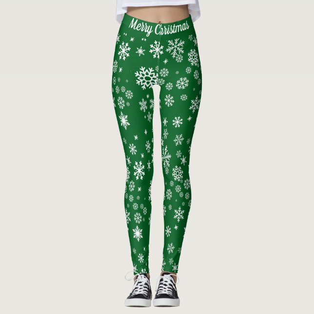 Weihnachtssocken nach Maß Leggings (Vorderseite)