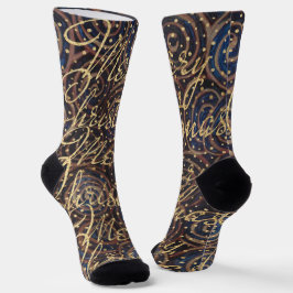 Weihnachtssocken Navy Swirls Socken