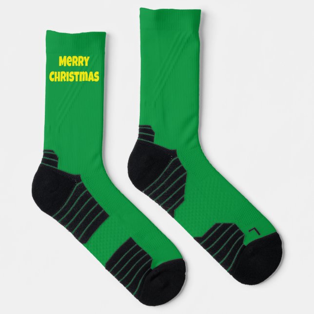 Weihnachtssocken, Personalisiert, grün Socken (Rechts)
