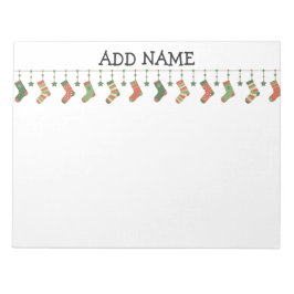 Weihnachtssocken Saisonalen Strumpf Garland Text Notizblock