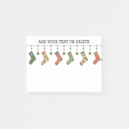Weihnachtssocken Saisonalen Strumpf Garland Text Post-it Klebezettel