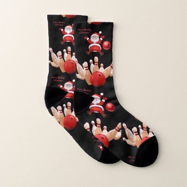 Weihnachtssocken, Santa Bowling Socken (Paar)