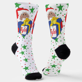 Weihnachtssocken Santa Dunkler Socken