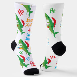 Weihnachtssocken Santa Shark Socken