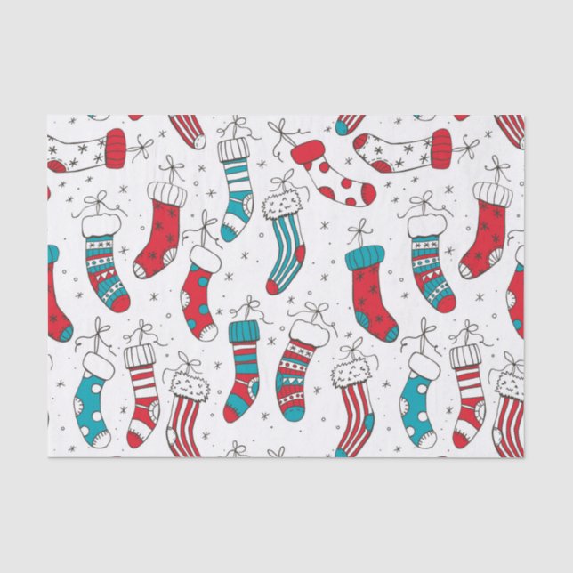Weihnachtssocken Seidenpapier (Vorderseite)