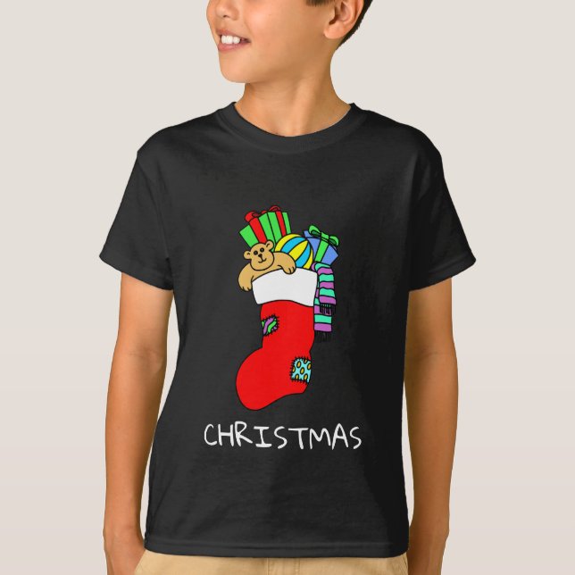 Weihnachtssocken T-Shirt (Vorderseite)