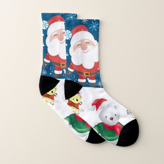 Weihnachtssocken, Weihnachtsbär Socken (Paar)