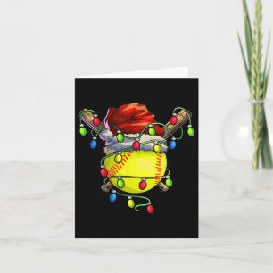 WeihnachtsSoftball Weihnachtsbeleuchtung Softball Karte