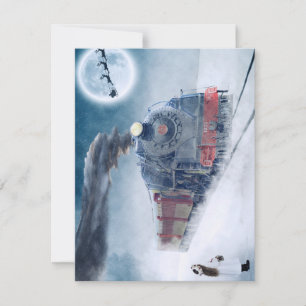 Weihnachtssonderzug Grußkarte Feiertagskarte