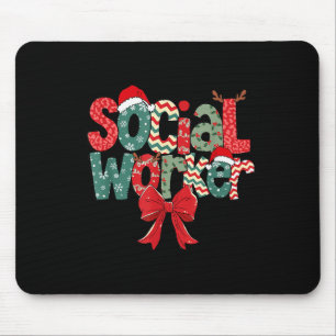 Weihnachtssozialarbeiter Retro Weihnachten Die Zei Mousepad