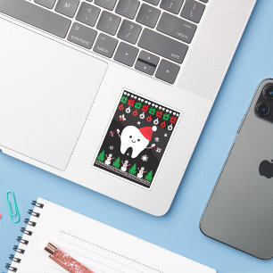 Weihnachtsspaß & Frohes Dental Weihnachten Aufkleber