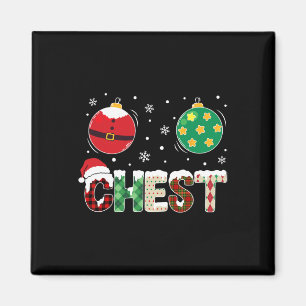 Weihnachtsspaß-Paar-Familie-Kastanien-Männer Magnet
