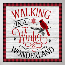 Weihnachtsspaziergang im Winter Wunderland W Poste Poster