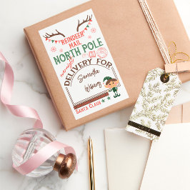 Weihnachtsspeziallieferung mit Namen Rechteckiger Aufkleber