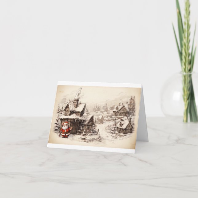 Weihnachtsspeziallieferung vom Weihnachtsmann Dankeskarte (Vorderseite)