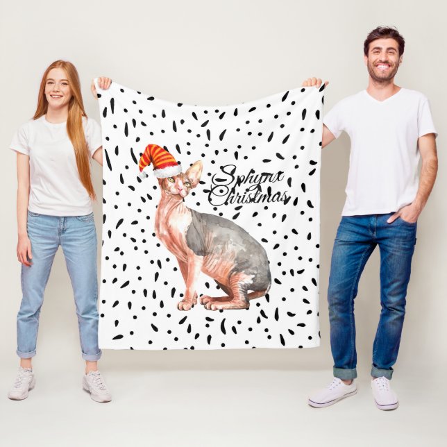 Weihnachtssphynx Fleecedecke (Beispiel)