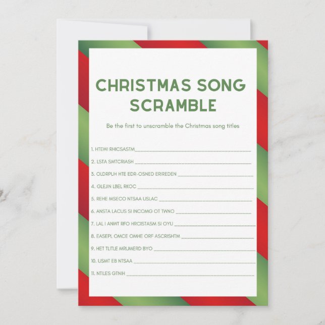 Weihnachtsspiel - nicht bearbeitbar - einladung (Vorderseite)