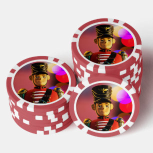 Weihnachtsspielsoldat Figur SlipperyJoe Gay pri Pokerchips