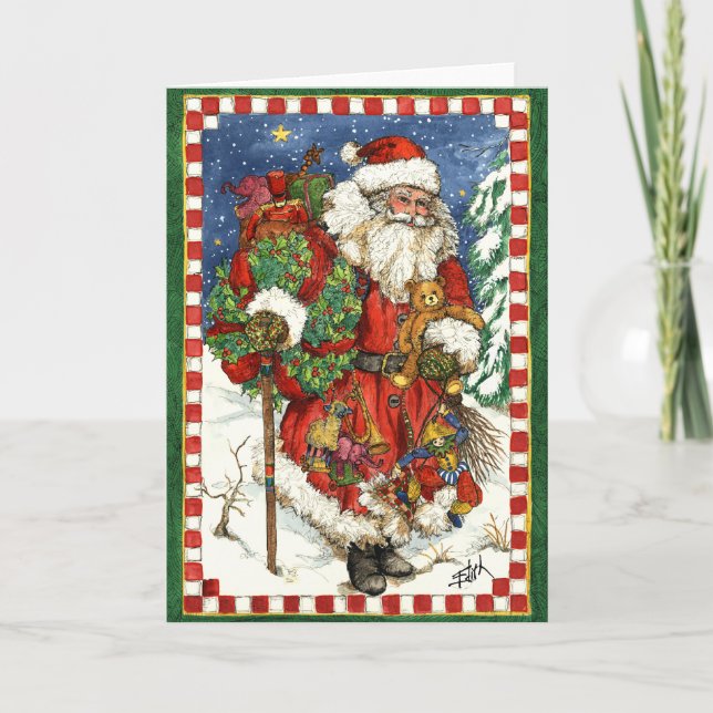 WEIHNACHTSspielwaren Feiertagskarte (Vorderseite)