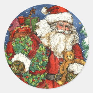 WEIHNACHTSspielwaren Runder Aufkleber