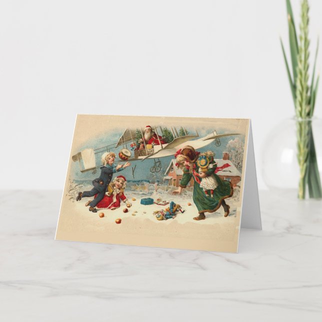 Weihnachtsspielzeug Feiertagskarte (Vorderseite)