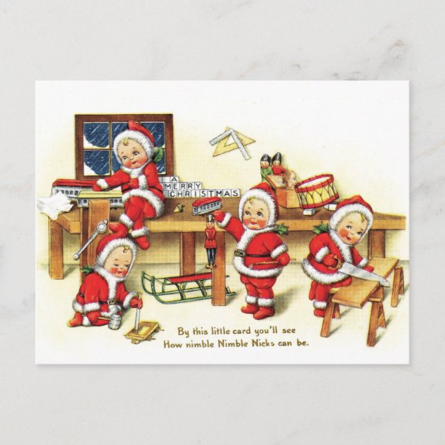 Weihnachtsspielzeug für gute Jungen Postkarte (Vorderseite)