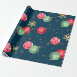 Weihnachtsspielzeug Schneeflocken Blaues Umschlagp Geschenkpapier