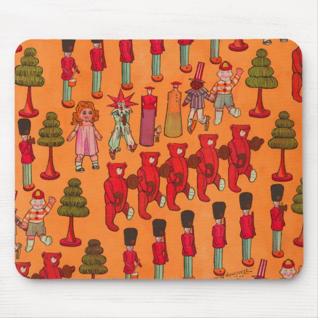 Weihnachtsspielzeug-Vintage Kinder spielen Mousepad (Vorne)