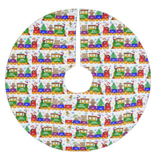Weihnachtsspielzeug-Zug Polyester Weihnachtsbaumdecke