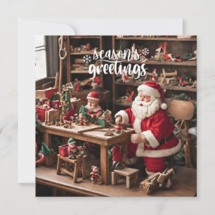 Weihnachtsspielzeugwerkstatt Feiertagskarte