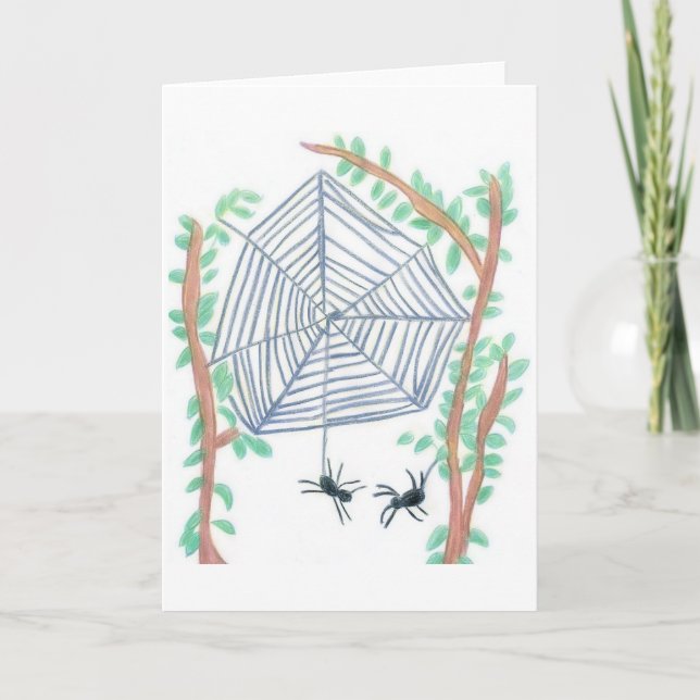 Weihnachtsspinne Feiertagskarte (Vorderseite)