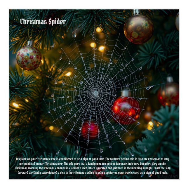 Weihnachtsspinne Poster (Vorderseite)